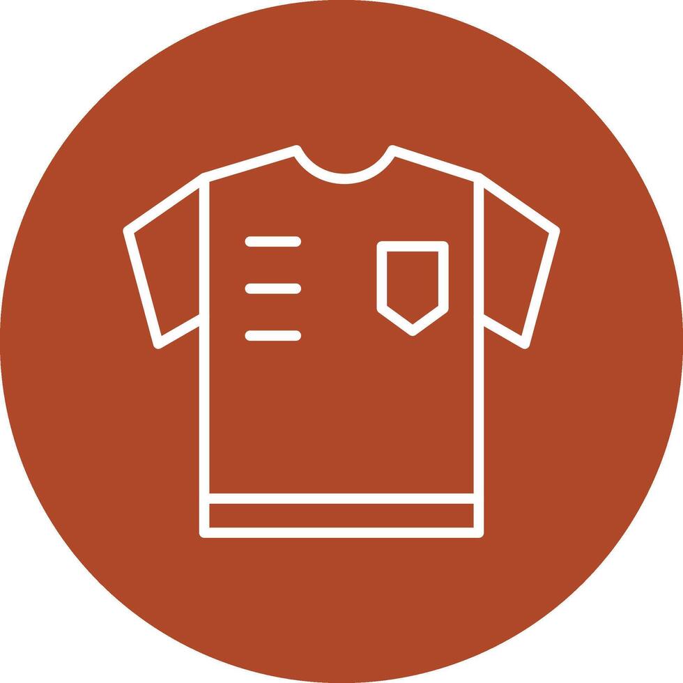 árbitro camisa línea multicírculo icono vector