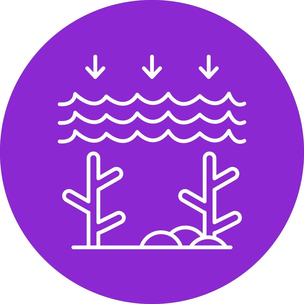 Ocean Acidity Line Multicircle Icon vector