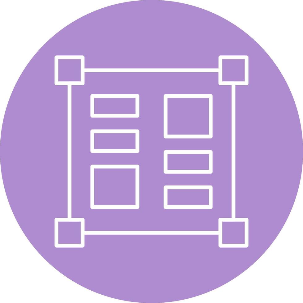 Layout Tools Line Multicircle Icon vector