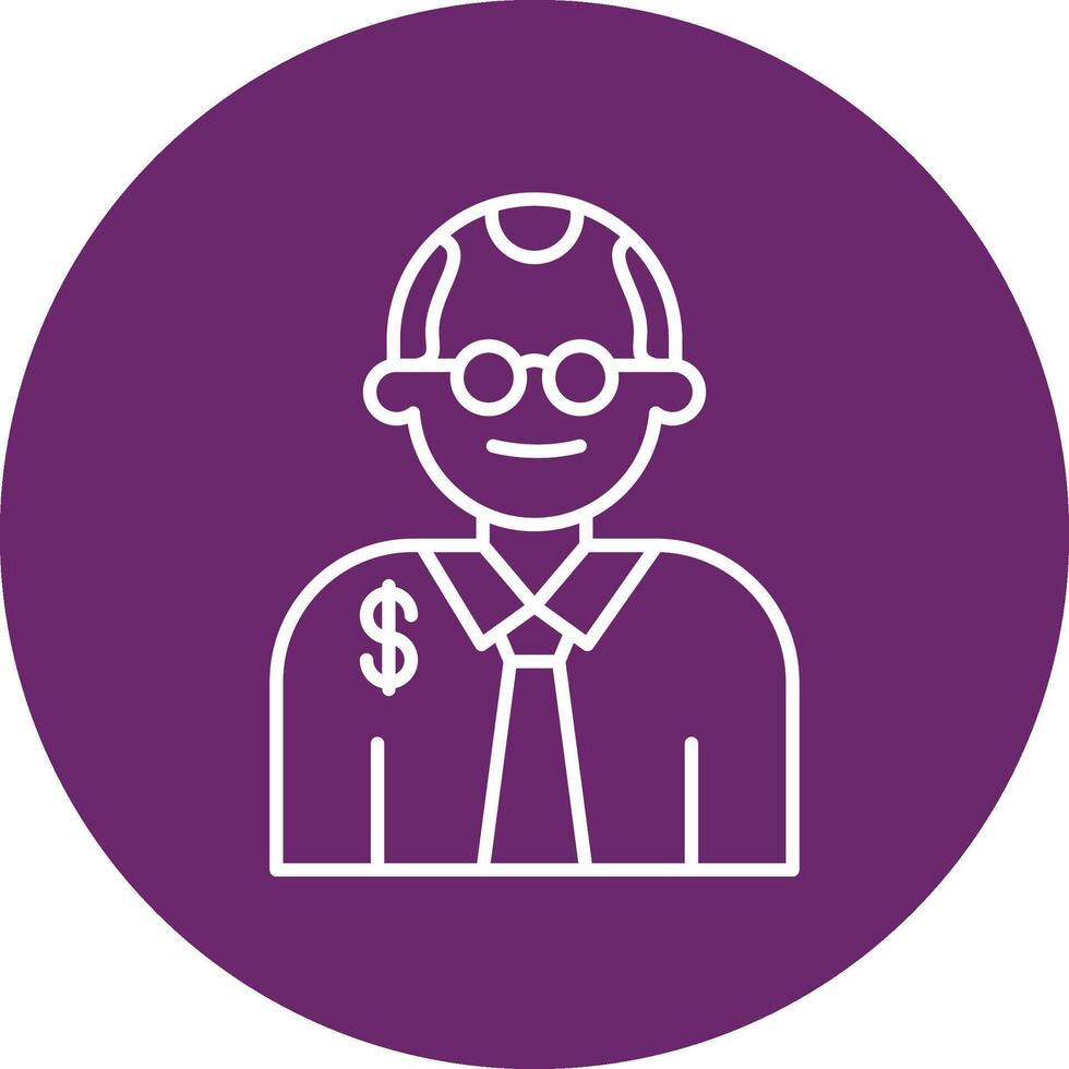 Judge Line Multicircle Icon vector