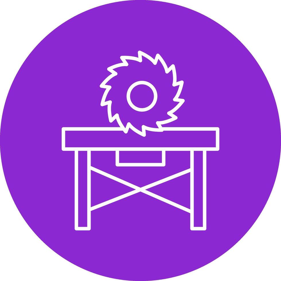 Circular Saw Line Multicircle Icon vector