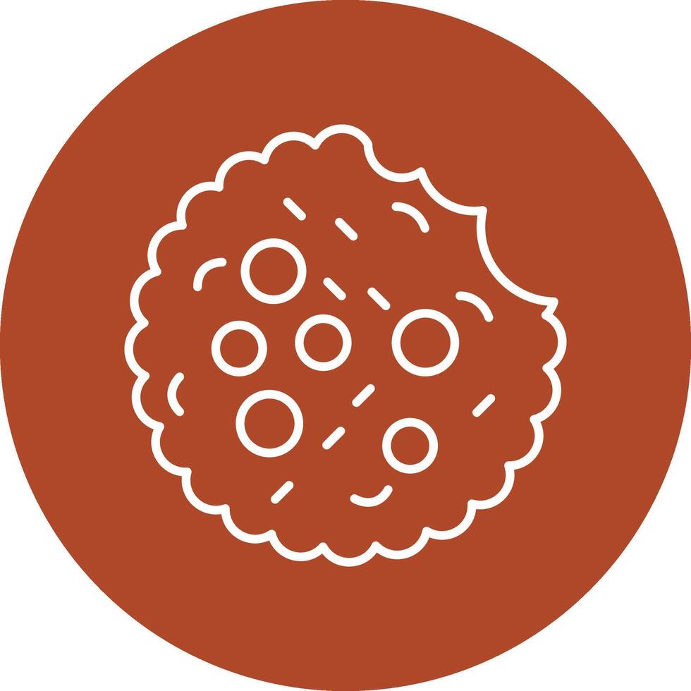 Cookie Line Multicircle Icon vector