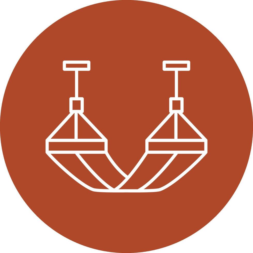 Hammock Line Multicircle Icon vector