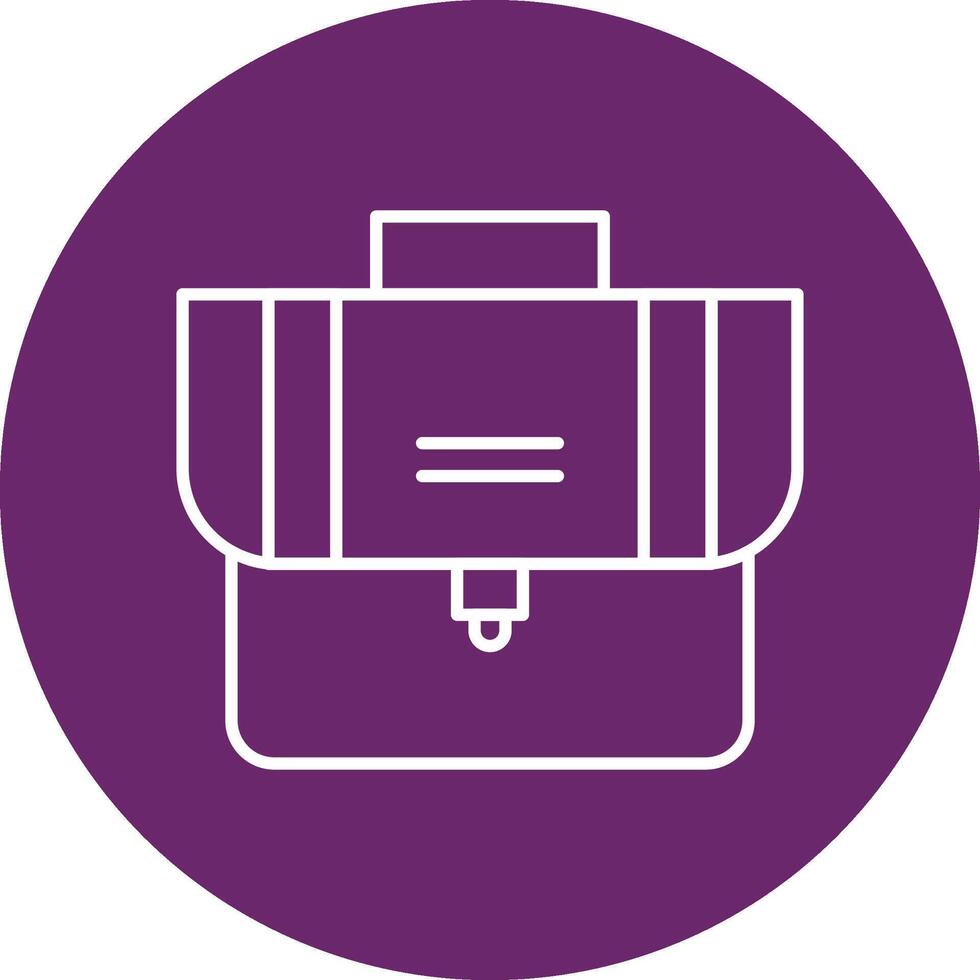 Suitcase Line Multicircle Icon vector