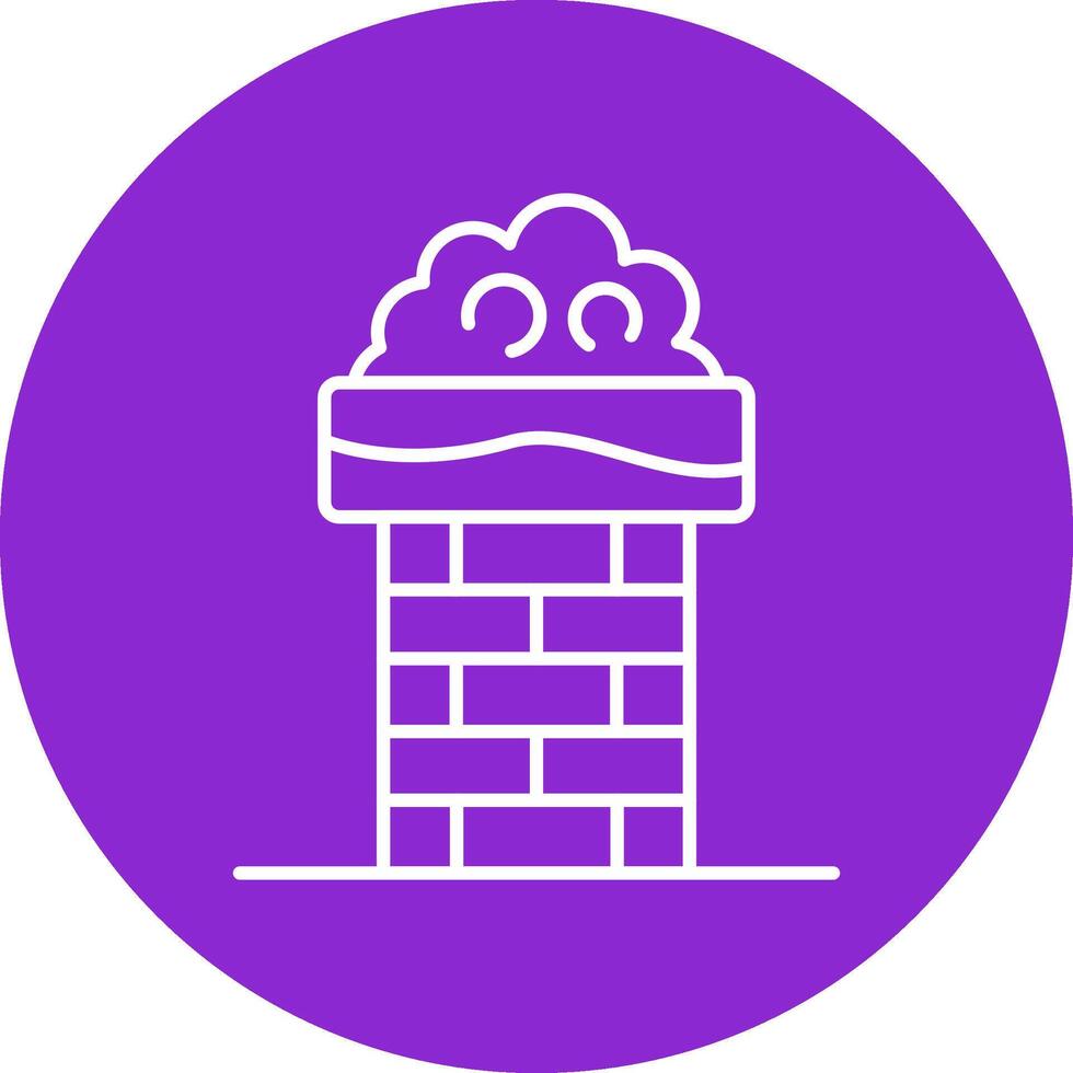 Chimney Top Line Multicircle Icon vector