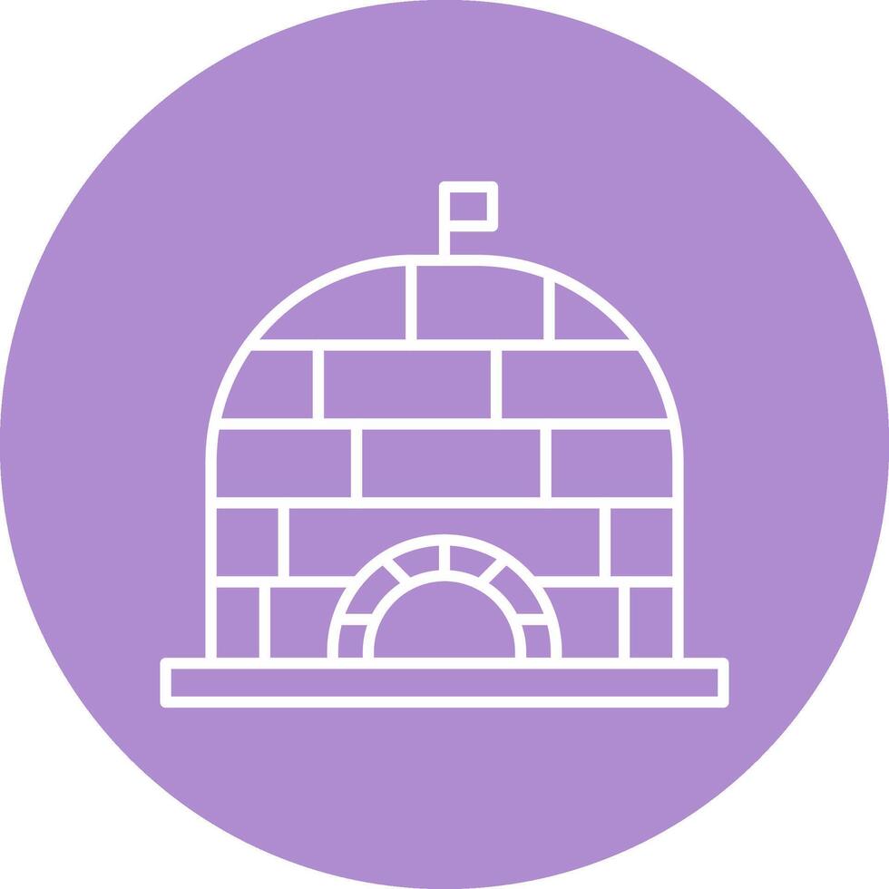 Igloo Line Multicircle Icon vector