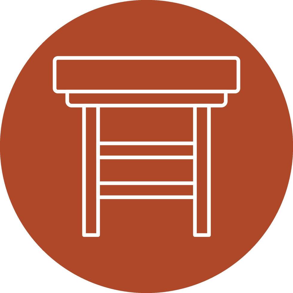 Stool Line Multicircle Icon vector
