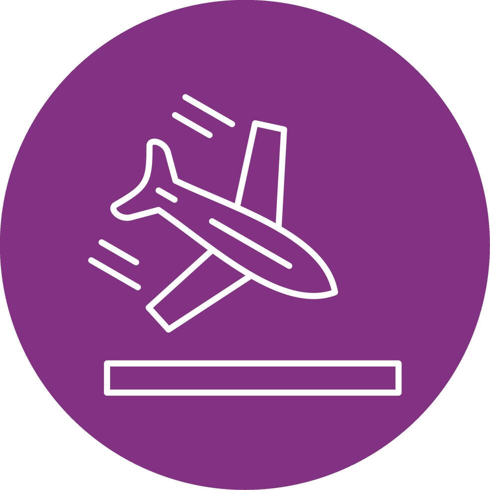 Plane Line Multicircle Icon vector