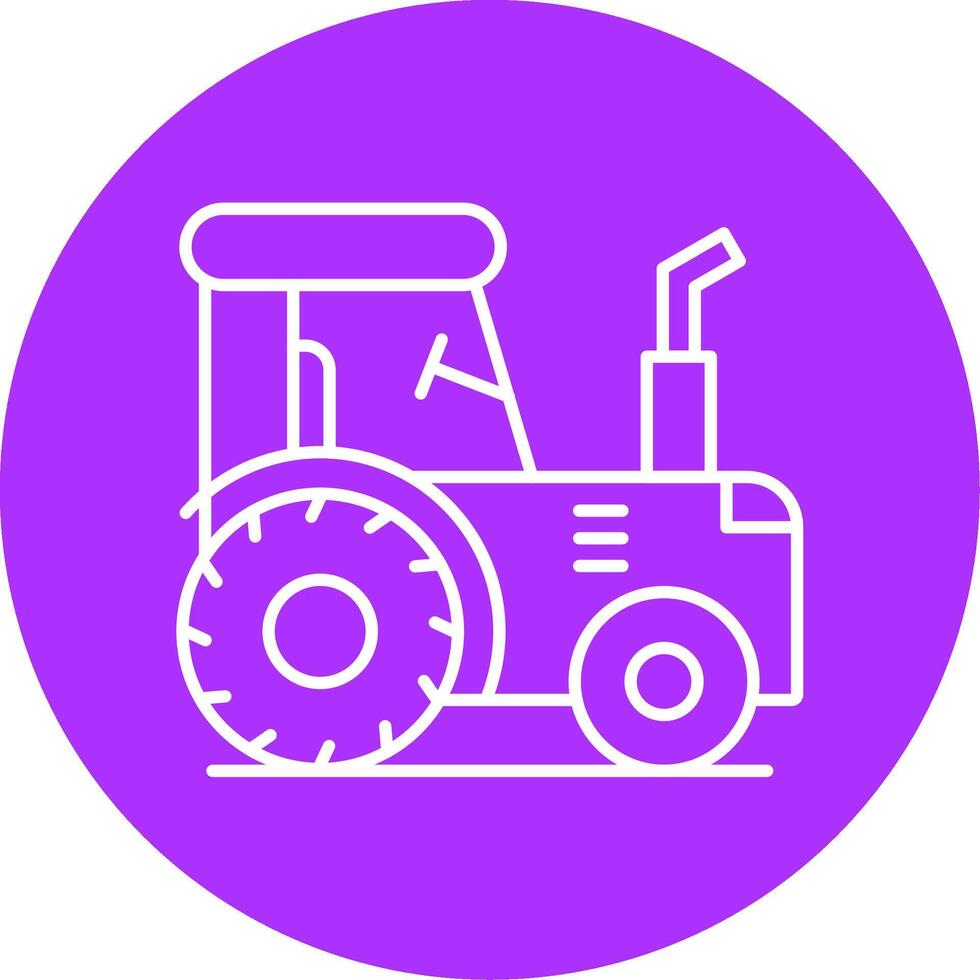 tractor línea multicírculo icono vector