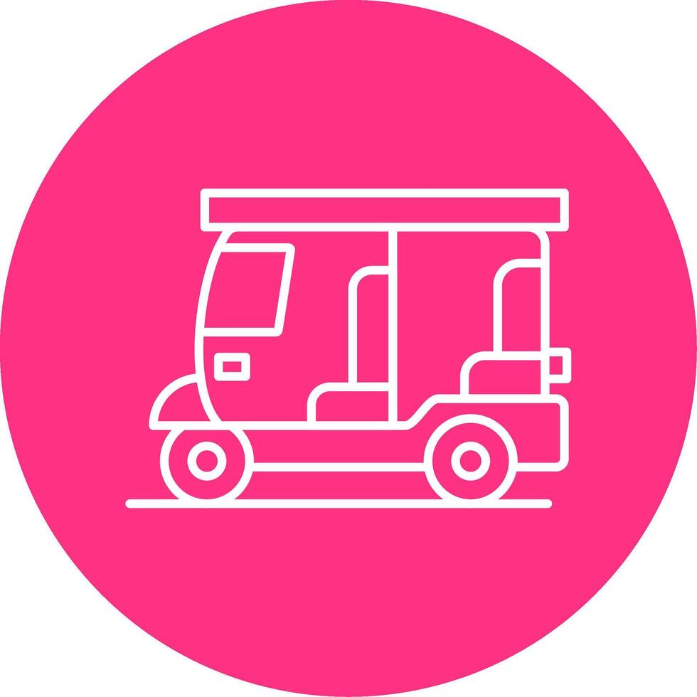 Rickshaw Line Multicircle Icon vector