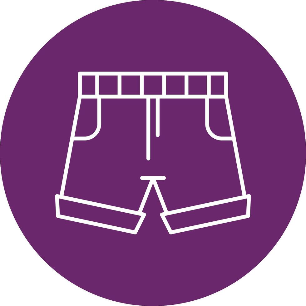 Shorts Line Multicircle Icon vector