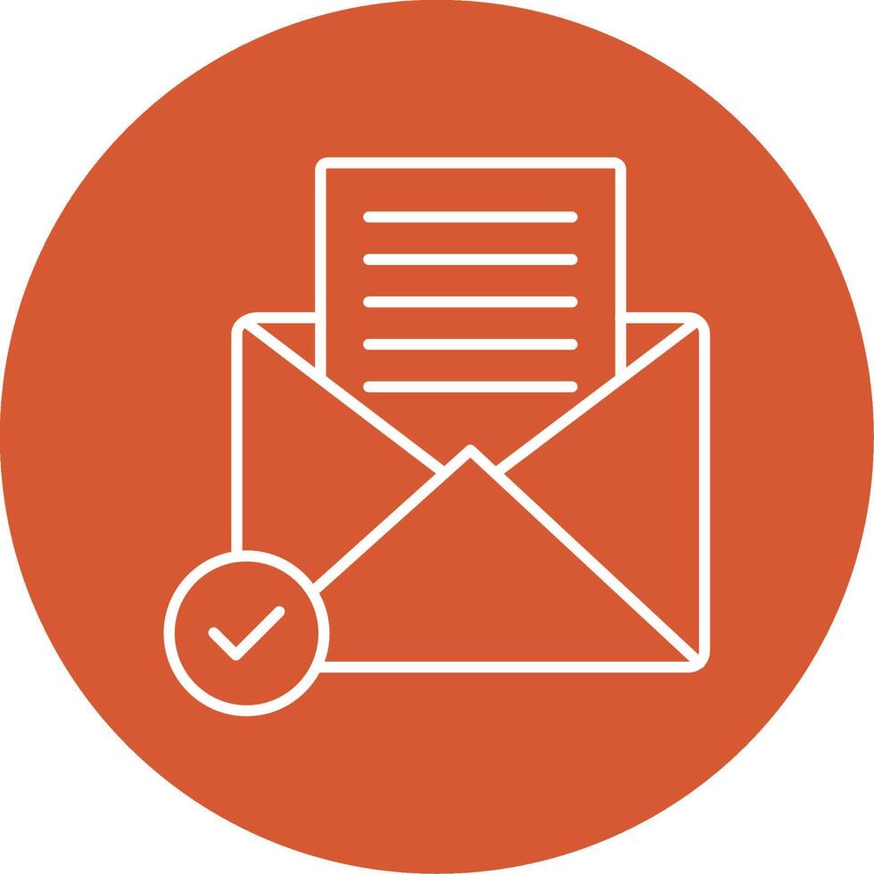 Open Email Line Multicircle Icon vector