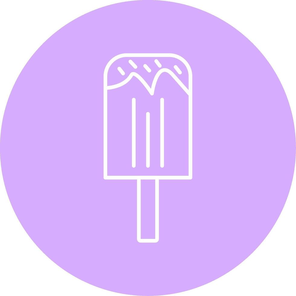 Ice Cream Line Multicircle Icon vector