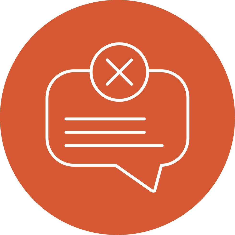 No Message Line Multicircle Icon vector