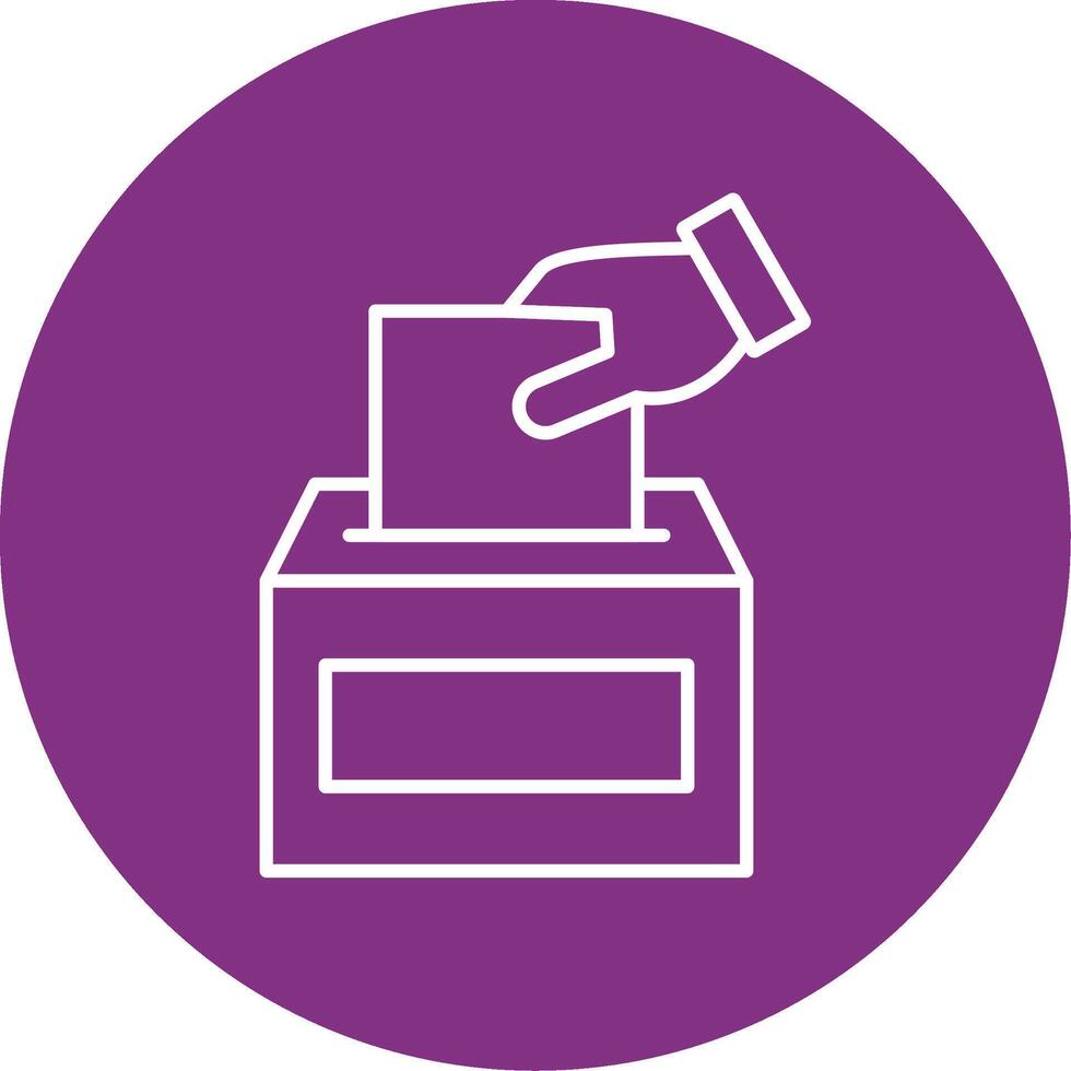 Voting Line Multicircle Icon vector