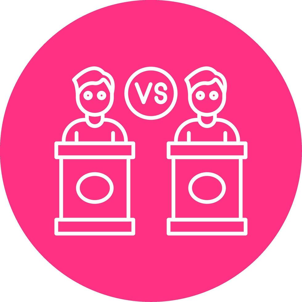 Debate Line Multicircle Icon vector