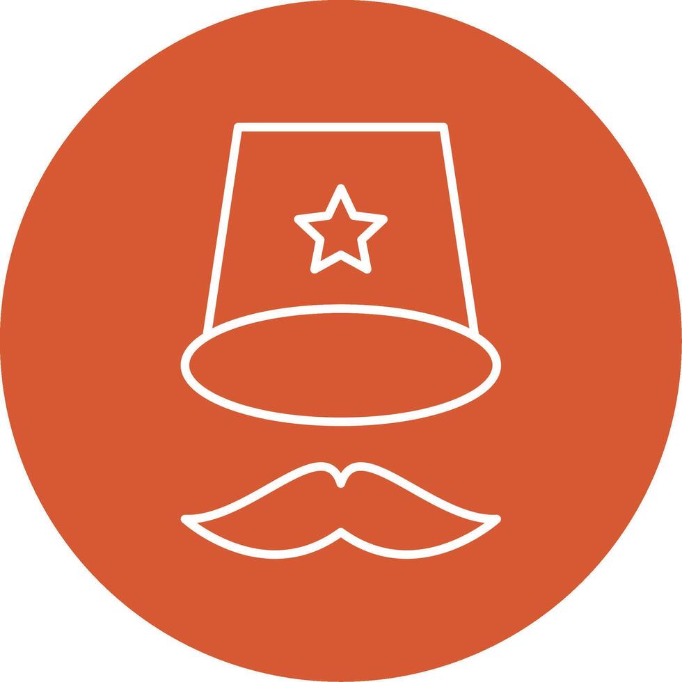 Top Hat Line Multicircle Icon vector