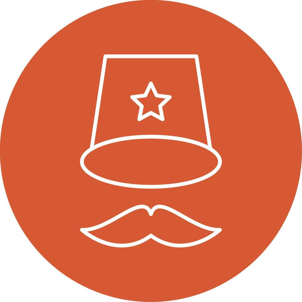 Top Hat Line Multicircle Icon vector