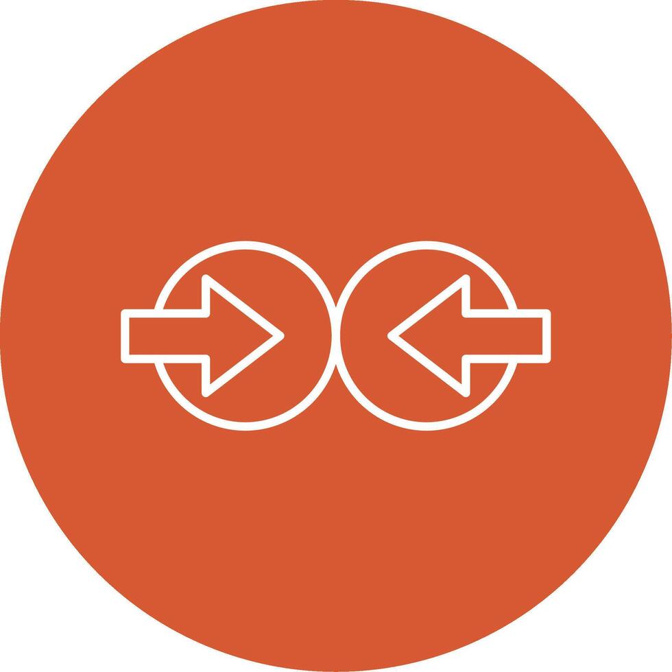 Collision Line Multicircle Icon vector