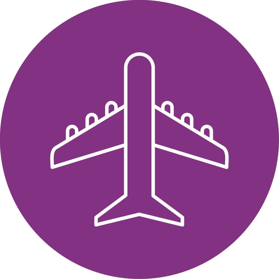 Plane Line Multicircle Icon vector