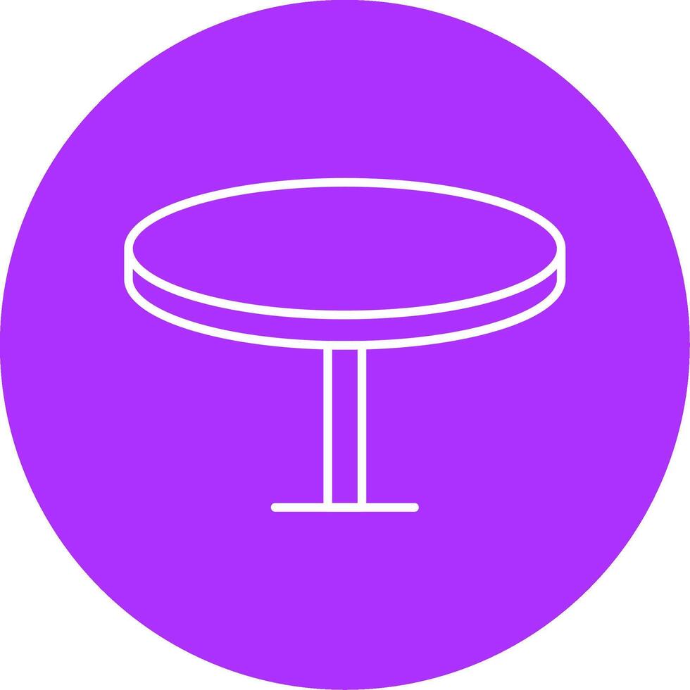 Round Table Line Multicircle Icon vector