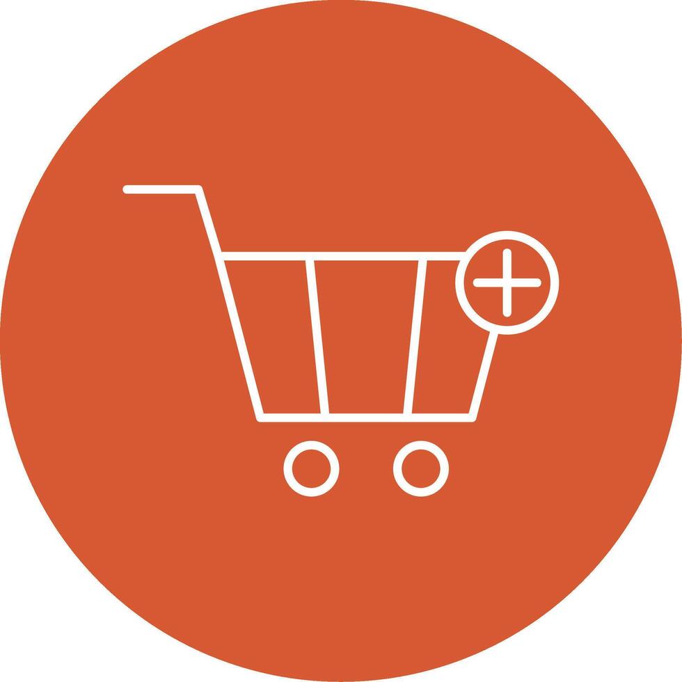 Add To Cart Line Multicircle Icon vector