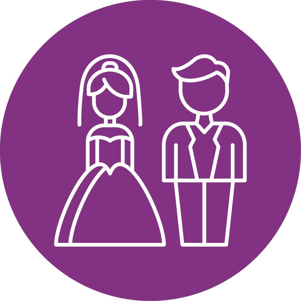 Couple Line Multicircle Icon vector