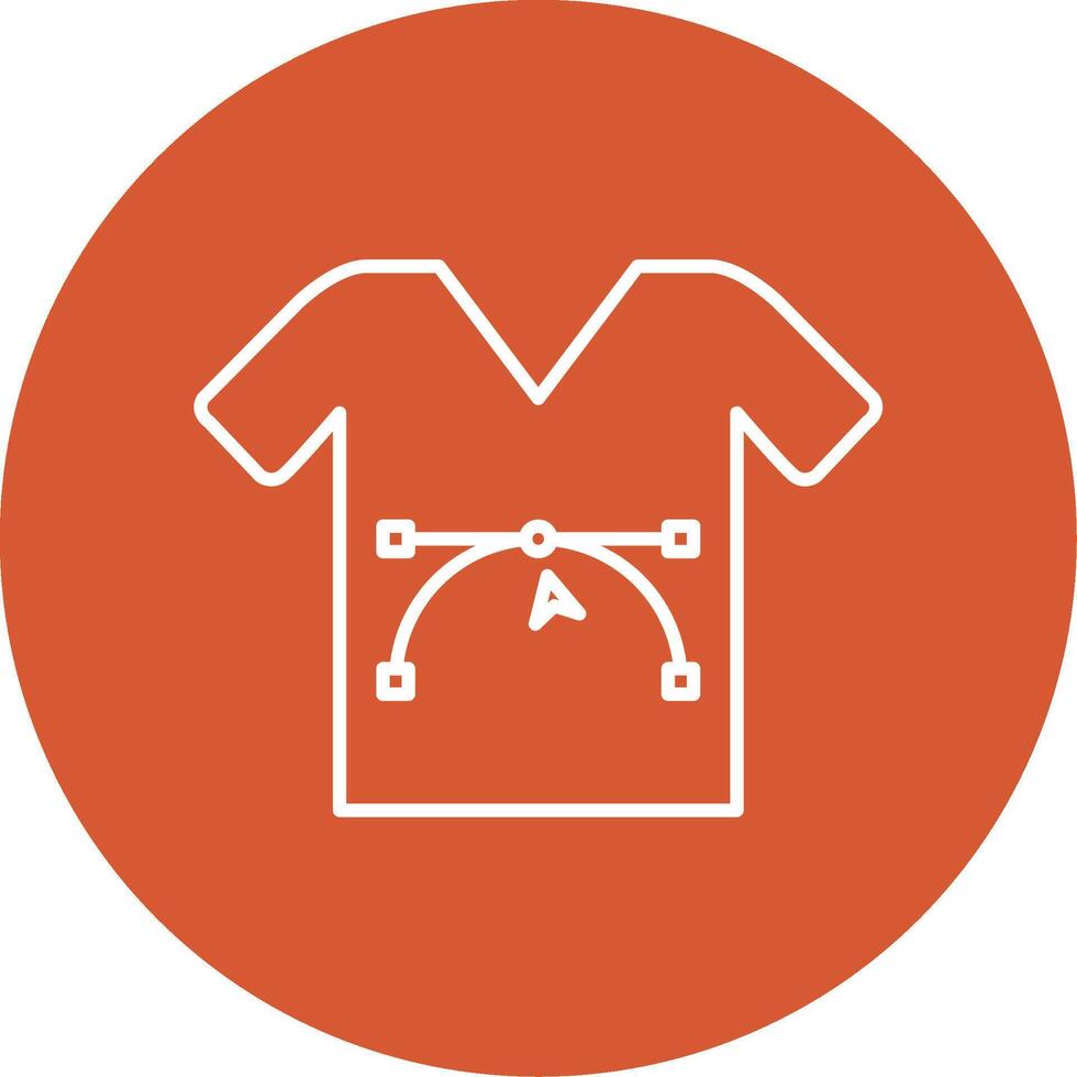 Shirt Design Line Multicircle Icon vector