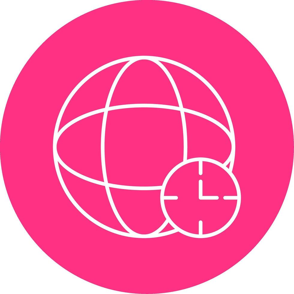 Time Zone Line Multicircle Icon vector
