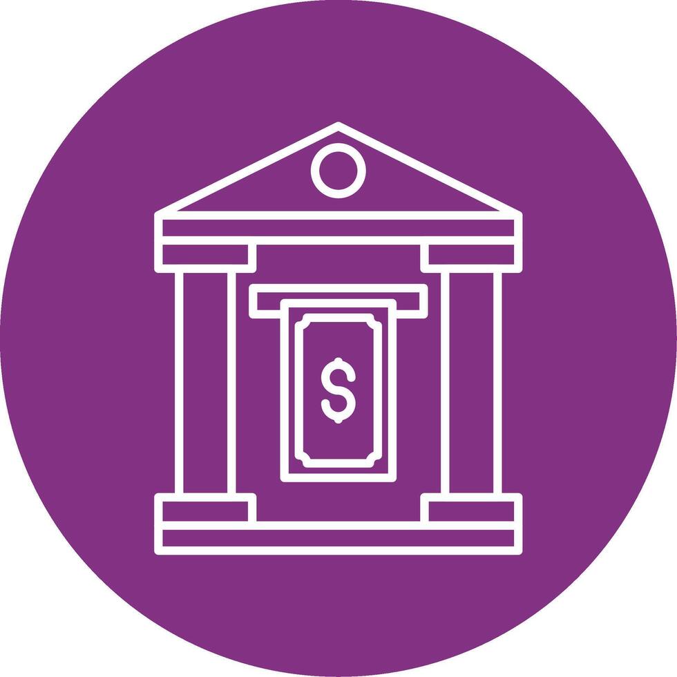 Cash Withdraw Line Multicircle Icon vector