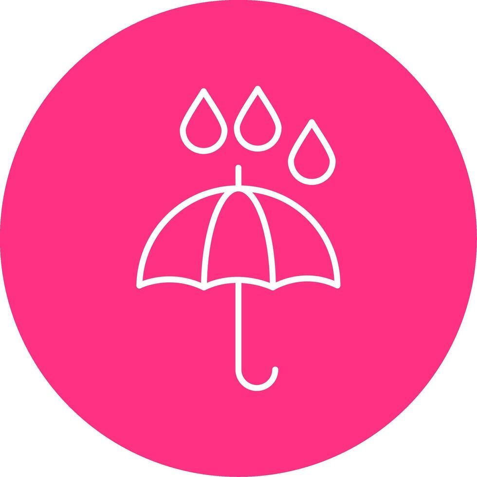 Umbrella Line Multicircle Icon vector