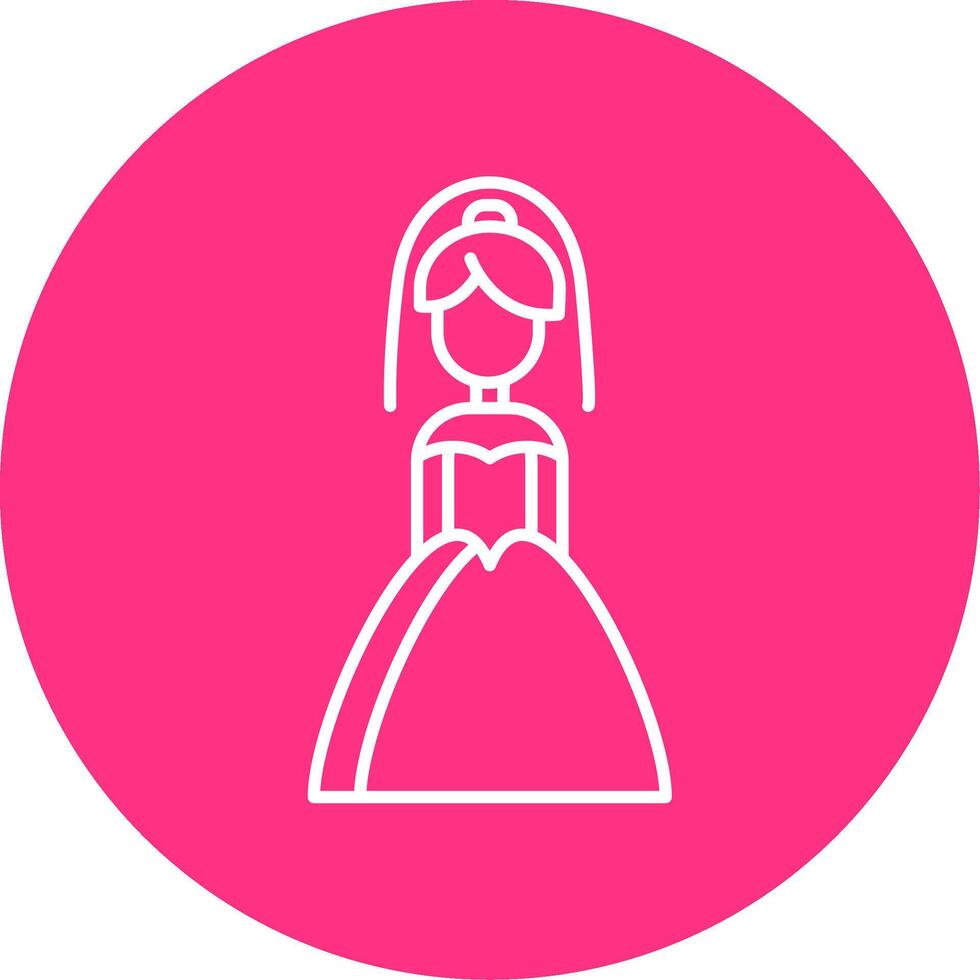 Bride Line Multicircle Icon vector