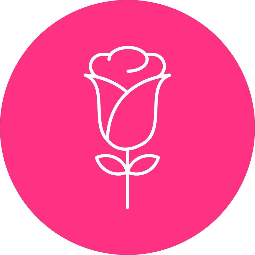 Rose Line Multicircle Icon vector
