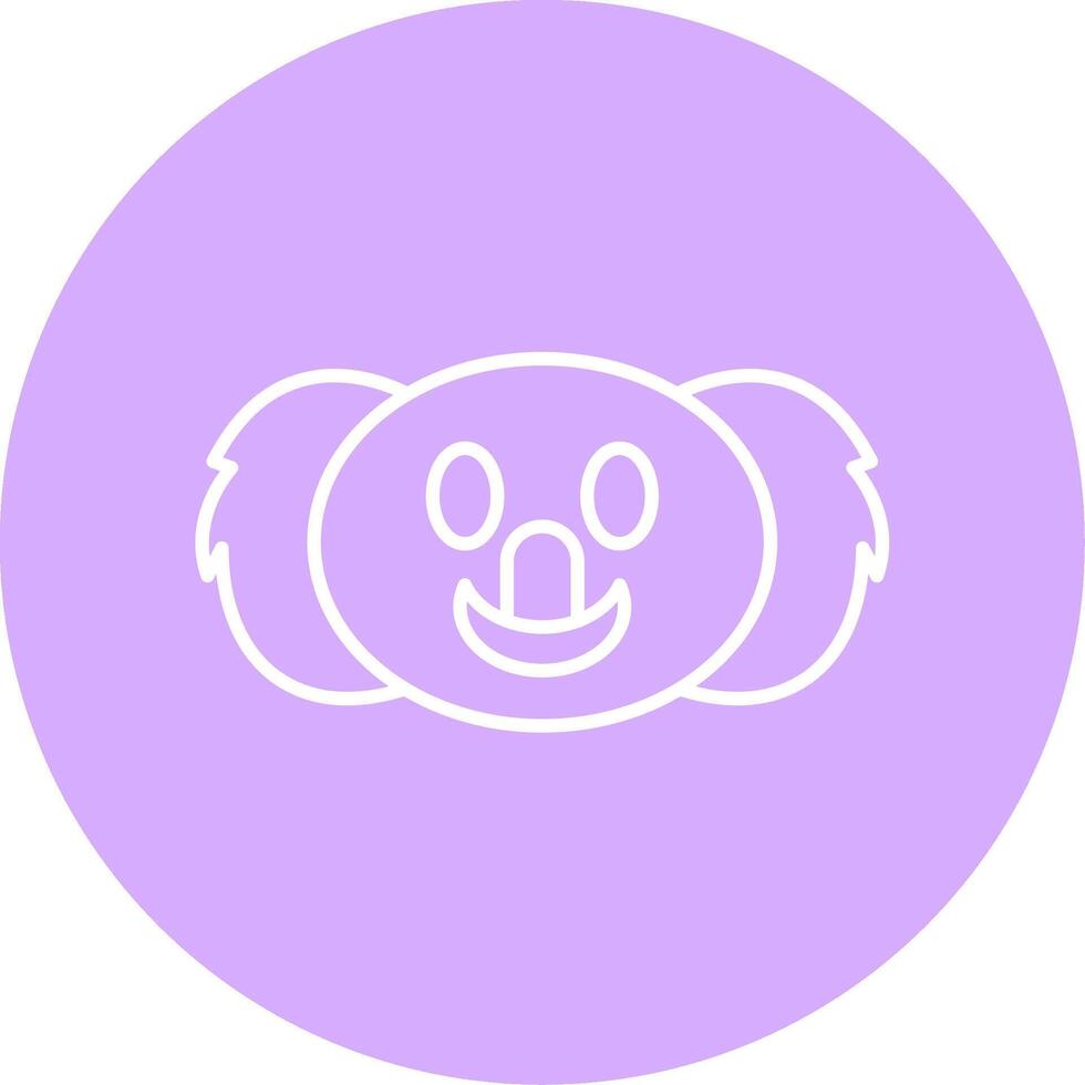 Koala Line Multicircle Icon vector