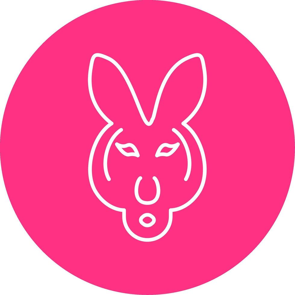 Kangaroo Line Multicircle Icon vector