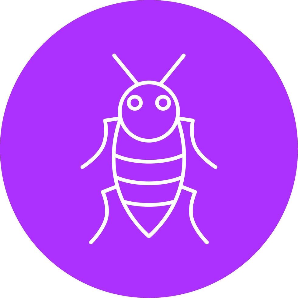 Insect Line Multicircle Icon vector