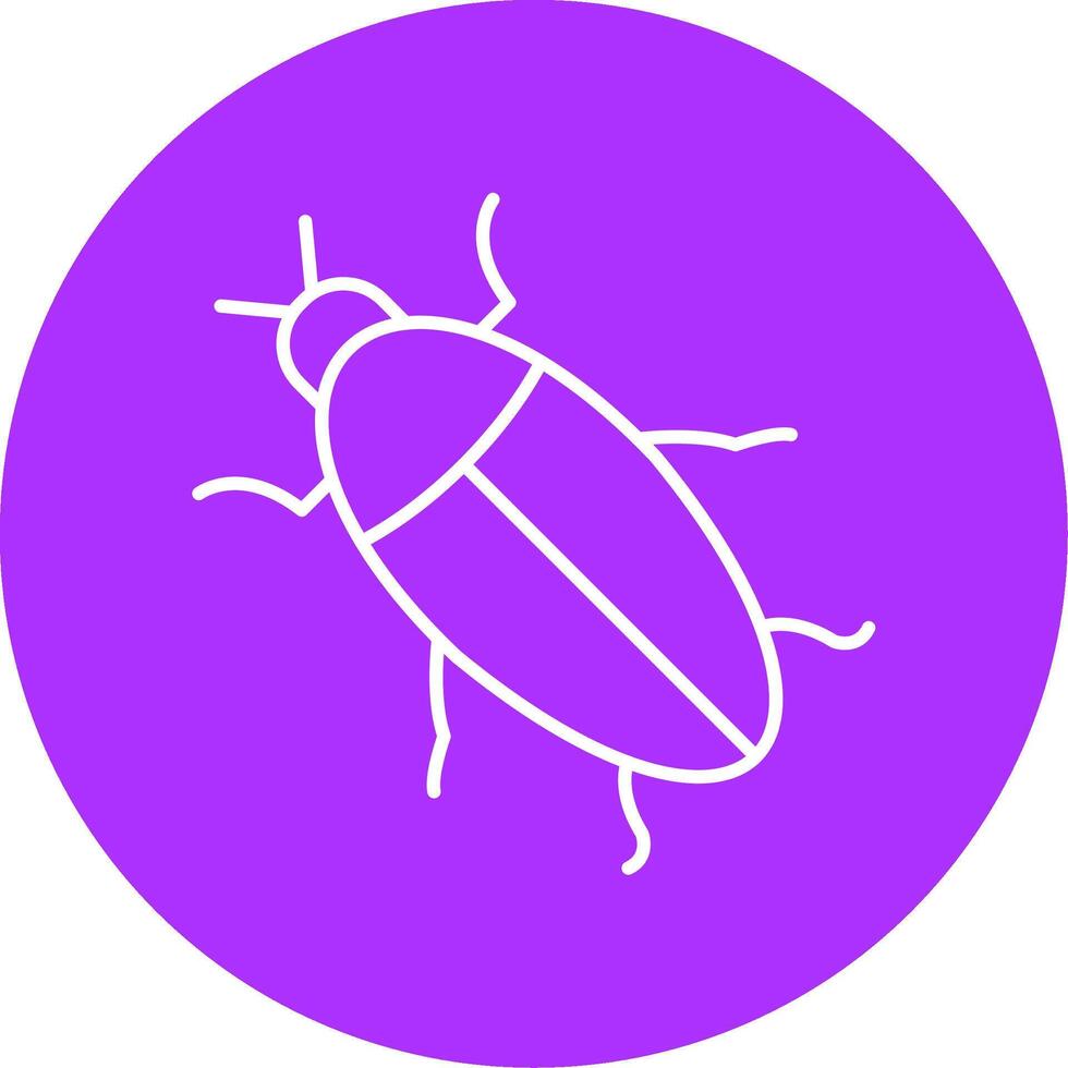 Cockroach Line Multicircle Icon vector