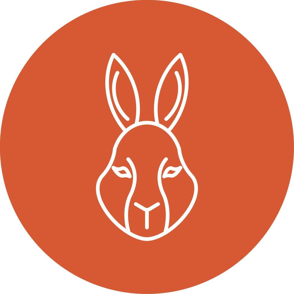 Rabbit Line Multicircle Icon vector