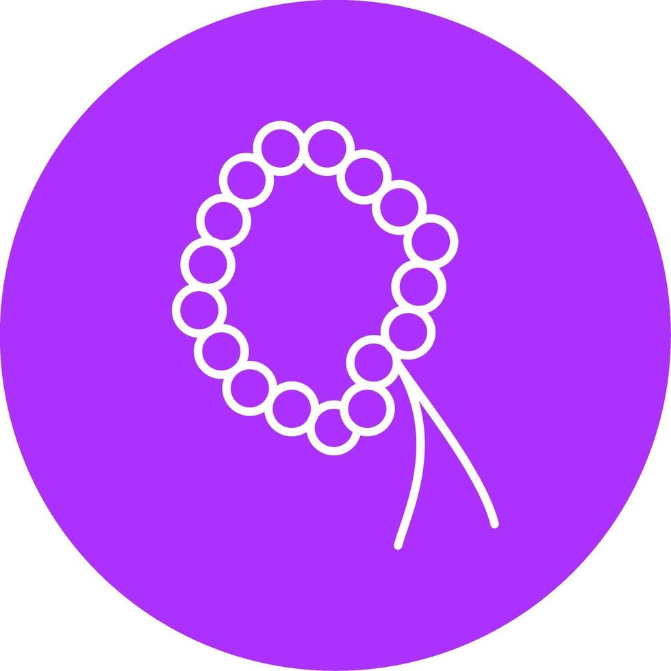 Rosary Line Multicircle Icon vector