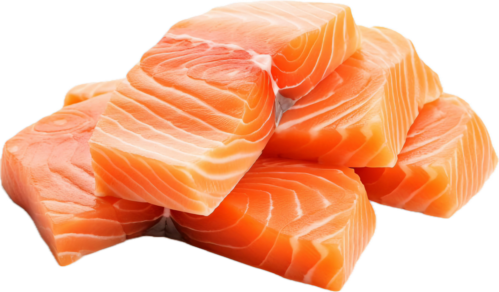 AI generated slices of fresh salmon png