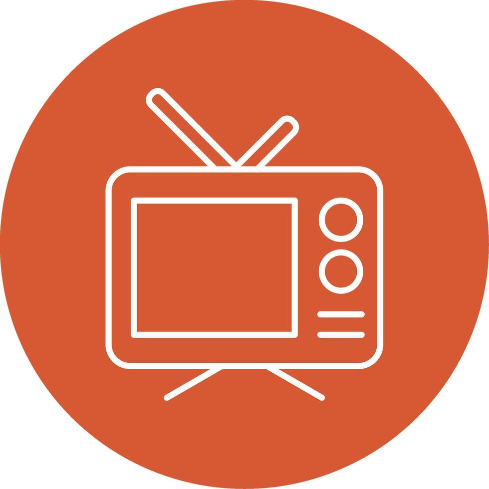 Television Line Multicircle Icon vector