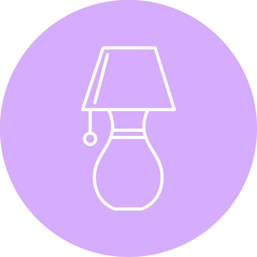 Table Lamp Line Multicircle Icon vector