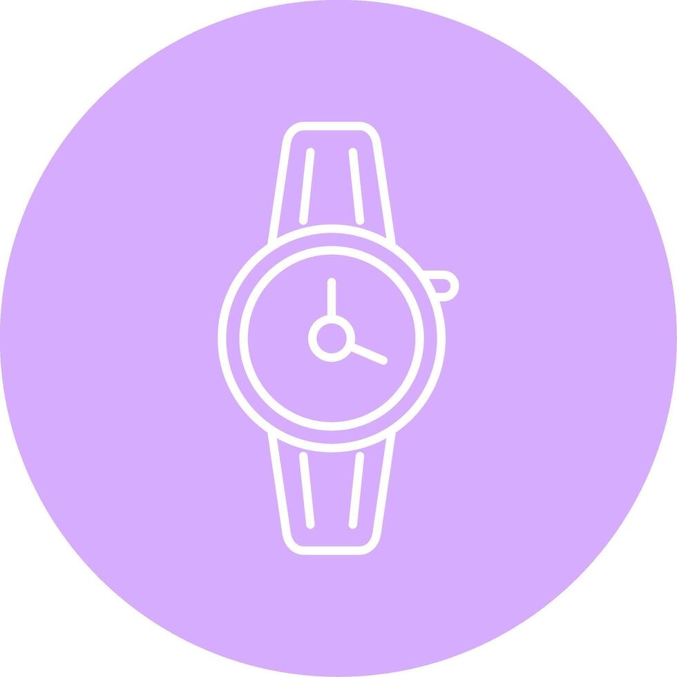 reloj de pulsera línea multicírculo icono vector