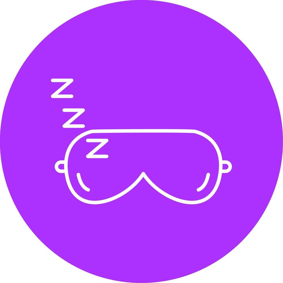 Sleeping Mask Line Multicircle Icon vector