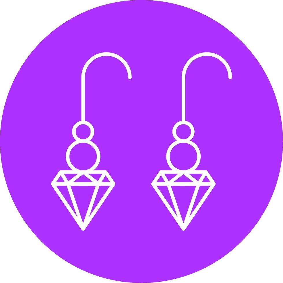 Round Earrings Line Multicircle Icon vector