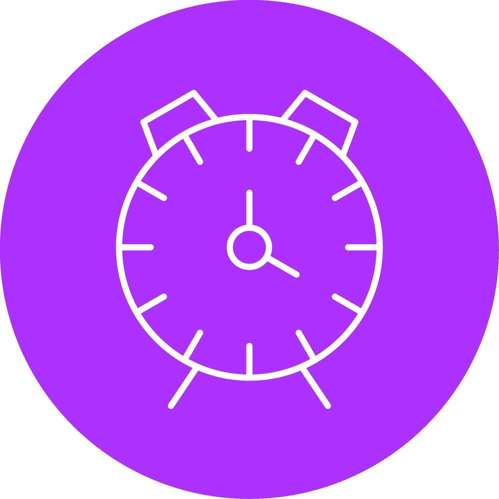 alarma reloj línea multicírculo icono vector