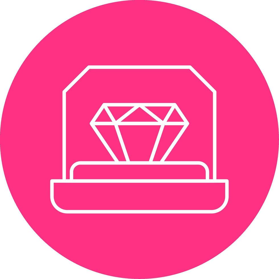 Engagement Ring Line Multicircle Icon vector