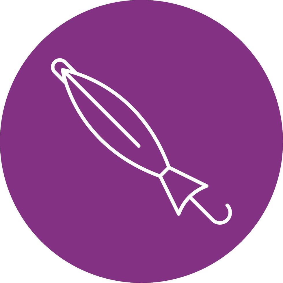 Closed Umbrella Line Multicircle Icon vector