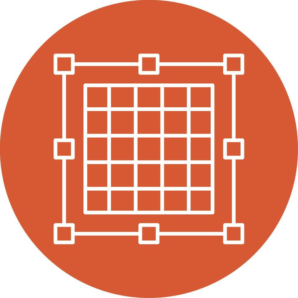 Grid Line Multicircle Icon vector