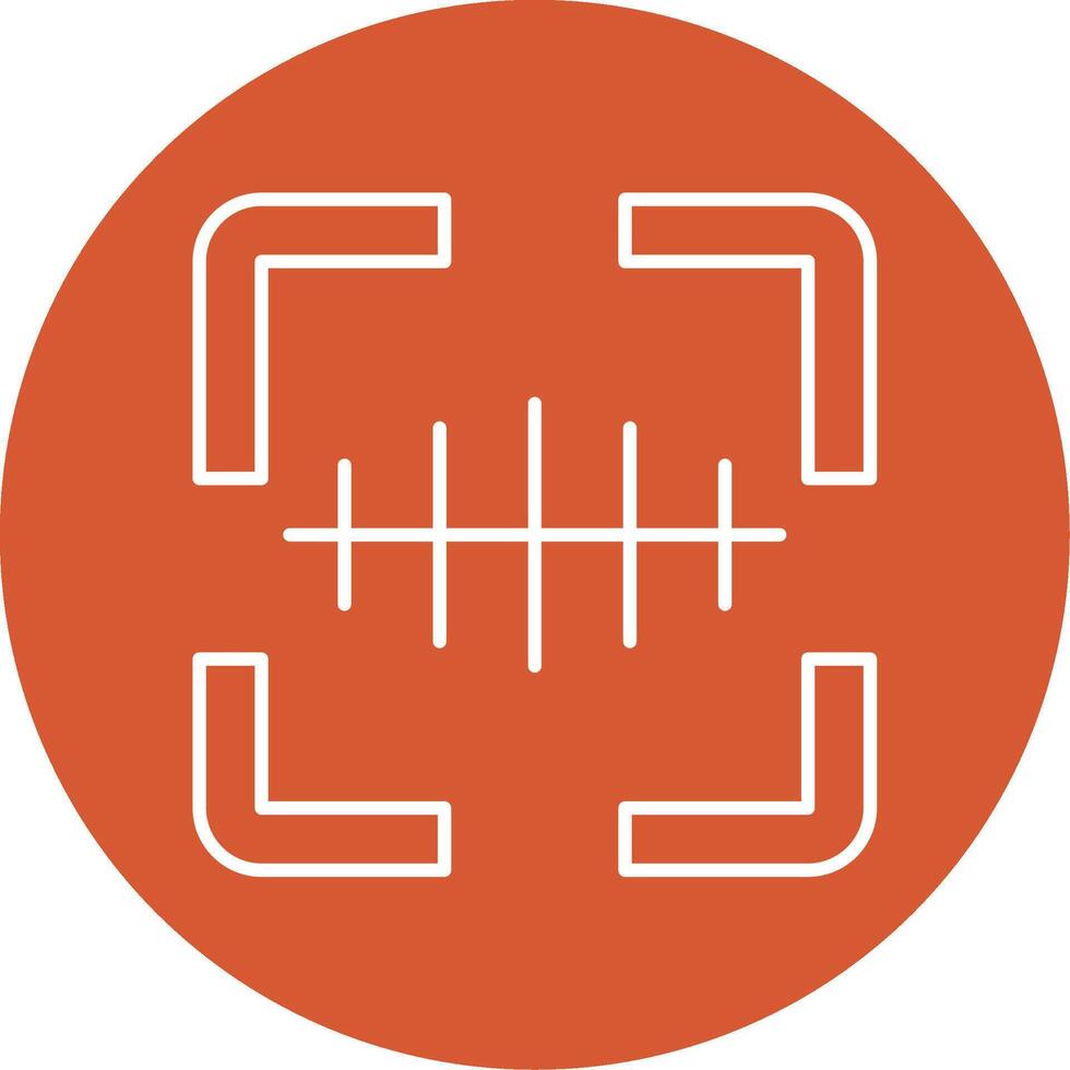 Barcode Scanner Line Multicircle Icon vector
